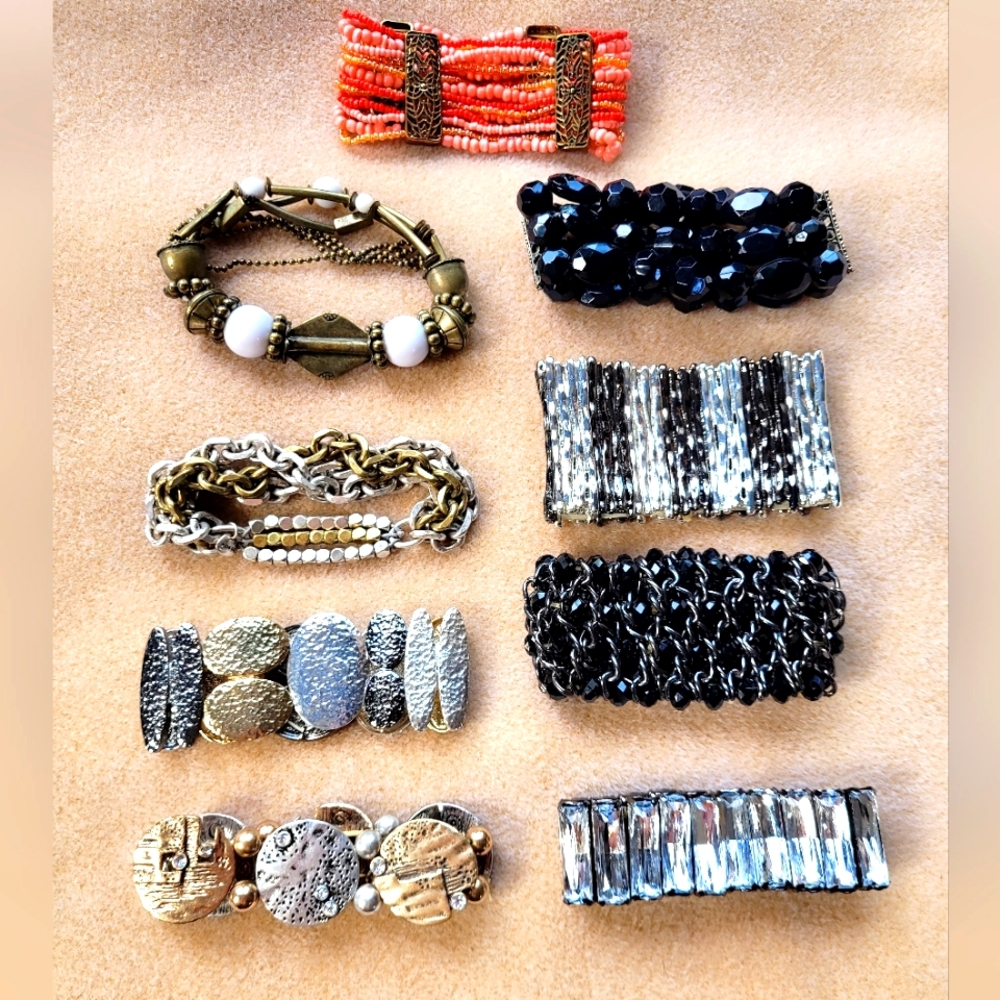 Bundle of stretch bracelets